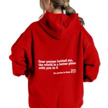 Enough back red white